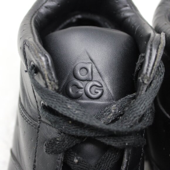 Nike ACG Shoes Men 11 Triple Black Leather Air Max Goaterra 2.0 Boots 365970-006 main image 5